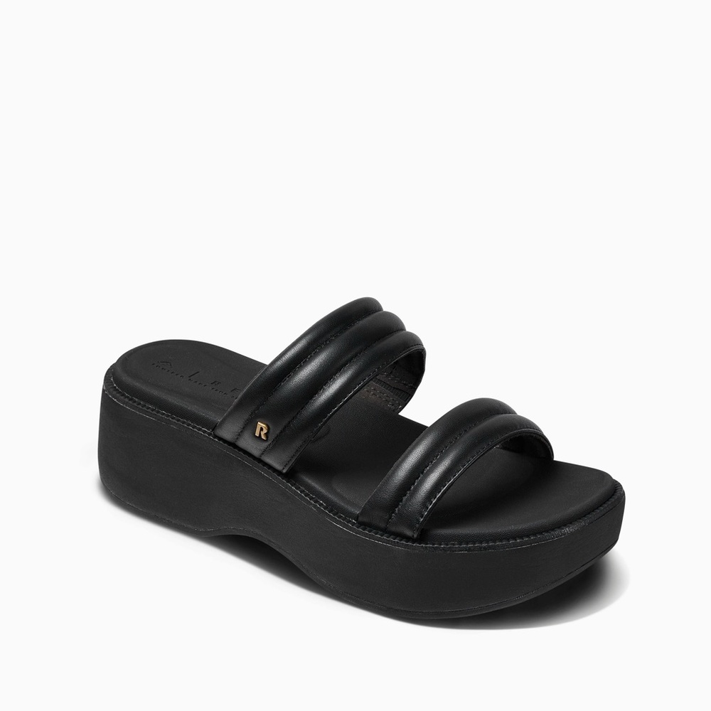 EUC REEF Lofty Lux Hi Platform Sandals in black SIZE 9